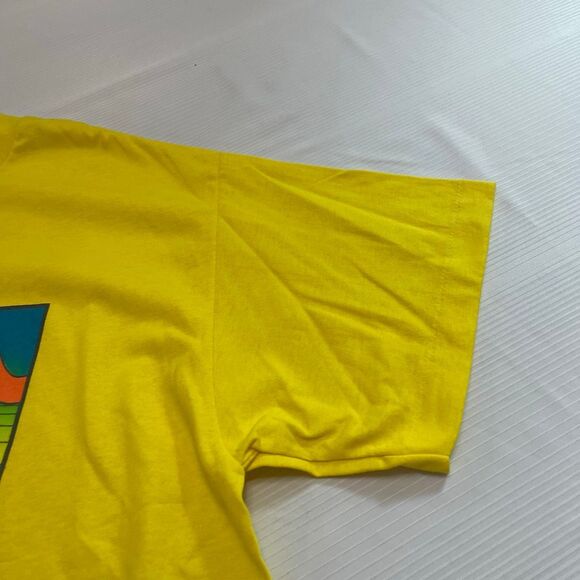 Jogging Florida Vintage Bright Yellow Single Stitch T-Shirt Size XL - Picture 4 of 8